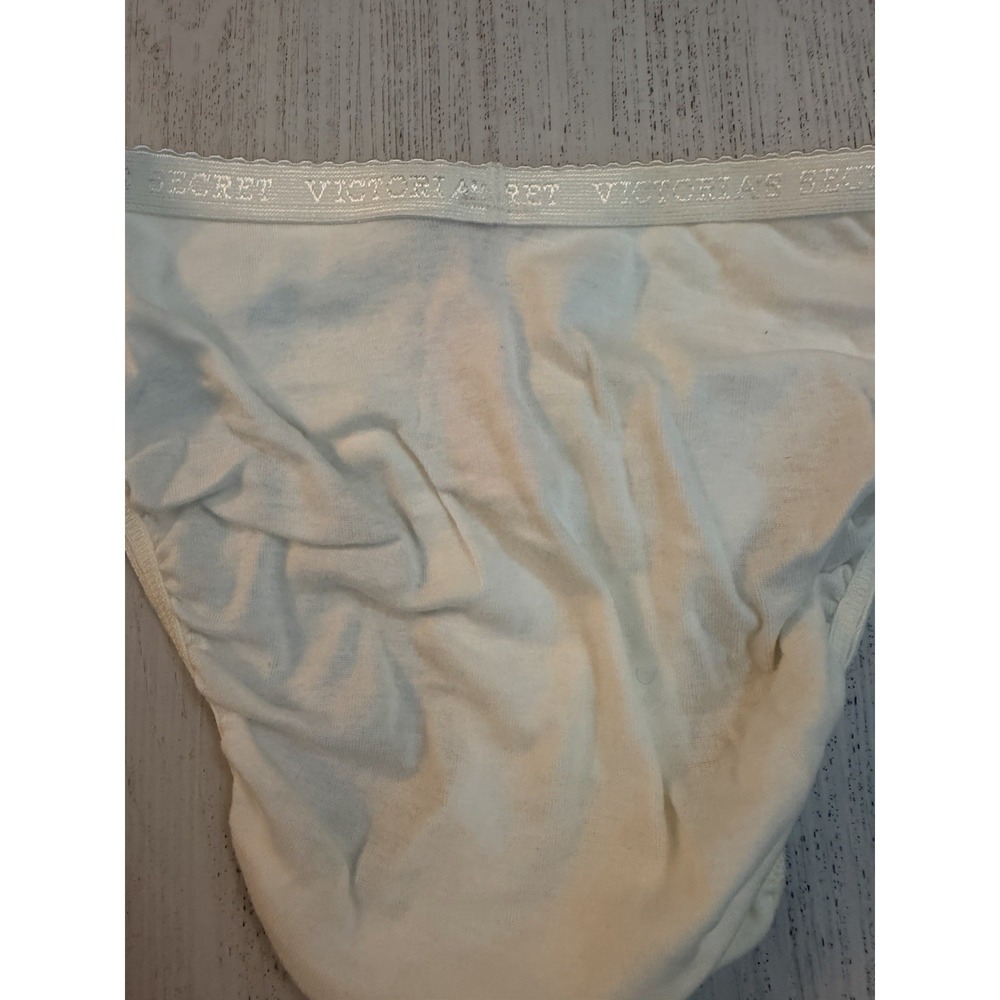 NWT Vintage Victoria's Secret 100% Cotton Logo Band Bikini Panties Sz XS Rare